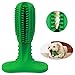 FULNEW Dog Toothbrush Stick Dog Chew Tooth Cleaner Puppy Dental Care Brushing Stick Natural Rubber Bite Resistant Chew Toys for Dogs Pet Oral Care (Medium, Green)