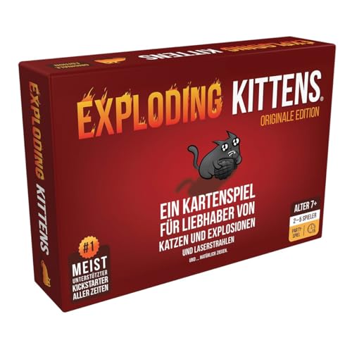 Exploding Kittens, Exploding Kittens, Grundspiel, Partyspiel, Kartenspiel, 2-5 Spieler, Ab 7+ Jahren, 15+ Minuten, Deutsch 3