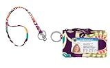 Vera Bradley Zip ID Case and Lanyard in Plum Crazy