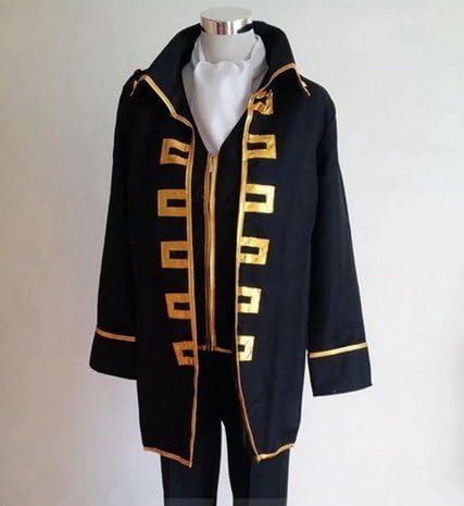 Amazon コスプレ衣装 銀魂 真撰組隊服 金縁取 衣装セット 沖田総悟アイマスク Lサイズ コスチューム コスプレ 仮装 通販