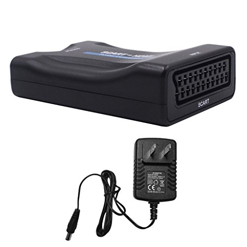 Dolity 1080P SCART To HDMI Converter Video Audio Signal Adapter&US Power Supply