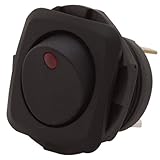 Gardner Bender GSW-50  Electrical Square Rocker Switch,  SPST, ON-OFF, 16 A/125V AC,  Spade Terminal, Red Illumination