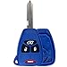 KeylessOption Just the Case Keyless Entry Remote Control Car Key Fob Shell Replacement for OHT692427AA-Blue