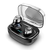 Wireless Earbuds,Akamino True Wireless Headphones Strong Bass Noise Cancelling HiFi Stereo,IPX7 Waterproof Sports Headsets with Portable Charging Case