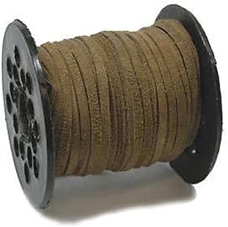 25 Yds. 3mm Real Suede Leather Natural Lacing Stitching Lace Beading Stringing