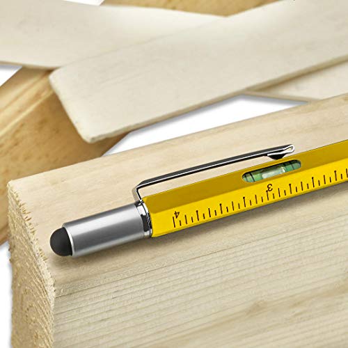 Screwdriver Pen Pocket Multi Tool Kit 6 in 1 - (2 Pack) Multi-Functional DIY Tool Set with Screwdriver, Stylus, Level Tool, Screwdriver Set & Tool Ruler with Phillips Flathead Bit - Perfect Mens Gift - Thumbnail 2