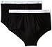 Calvin Klein Men's Big and Tall Cotton Classics 2 Pack Briefs, Black, 50