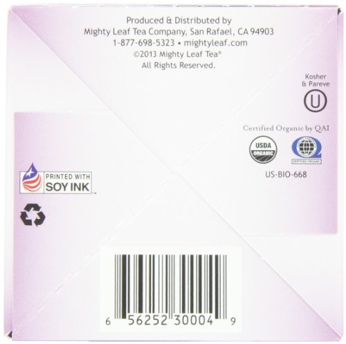 Mighty Leaf Black Tea, Organic Earl Grey, 15 Pouches (Pack of 3) Package May Vary