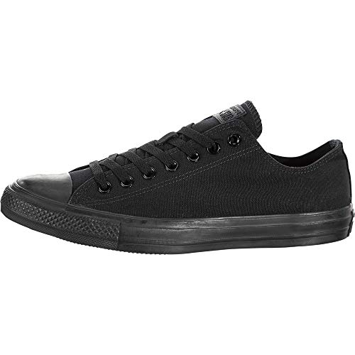 Converse Unisex Chuck Taylor All Star Low Top Monochrome Black Sneakers - 8 B(M) US Women / 6 D(M) US Men
