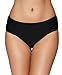 beautyin Women High Waisted Tummy Control Swim Bottoms Black Bikini Bottom Brief