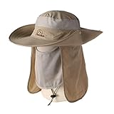 BELIESAFE Wide Brim Fishing Sun Hat Summer Outdoor UV Sun Protection Fishing Cap Neck Face Flap Hat for Man, Women, Backpacking, Garden, Hunting