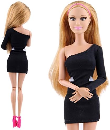 Wensltd Clearance! Black Fashion Handmade Princess Dress Clothes Gown For Barbie Doll