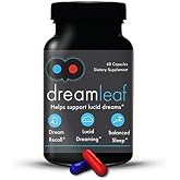 Dream Leaf Pro - Premium Lucid Dreaming Supplement - 60 Capsules,Valerian Root, Mugwort, Alpha GPC, Choline Bitartrate, Huperzine-a