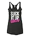 Panoware Women's Funny Workout Tank Top | Suck It Up Buttercup, Vintage Black, Small