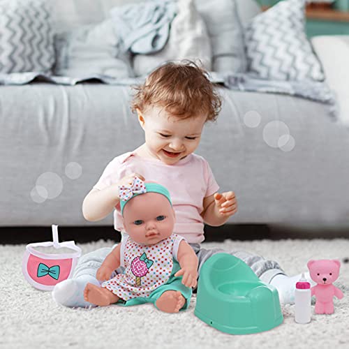 Mommy and Me Baby Doll Potty Training Doll Set, 7 Inch Doll with