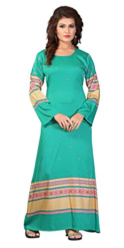 K252XXXL BombayFashions Women's Long Print Kaftan Abaya Long Sleeve Blouse