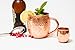 Moscow Mule Copper Mug Set by FelMark 100% Pure Copper Cup with Solid Copper Shot Glass & Ice Ball Maker Mold 16 Oz Hammered Mug with Welded Handled & 2 Oz. Jigger plus a 4 Round Ice Balls Mold