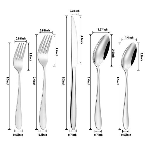 Silverware Set, 40Piece Flatware Set, Wildone Stainless Steel