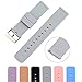 MLQSS 18mm Silicone Watch Band with Spring Bars for Withings Steel HR/Pop/Fossil Q Gen 3 Venture/Gen4 Venture/Venture HR/Ticwacth C2/vivoactive 4S Strap