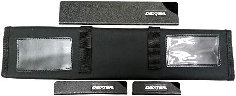 Dexter Mad Cow Cutlery Series Knife Storage System - 3 Blade Guards And Knife Roll - Includes Knife Guards (10" Wide, 6" Narrow, 4" Narrow) And Soft 3 Pouch Knife Case - Ideal For Chef