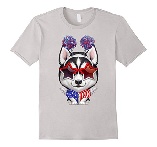 Siberian Husky Independence Day T-shirt