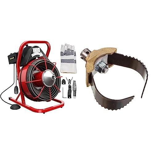 VEVOR 75Ft x 3/8Inch Drain Cleaner Machine, fit 1 Inch/25MM to 4 Inch ...