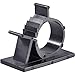 JacobsParts V1 Adhesive Cable Management Clips, 0.85 Inch Adjustable Clamp, Black (25 Pack)