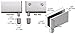 C.R. LAURENCE EH324 CRL Chrome Wide Glass Door Pivot Hinge