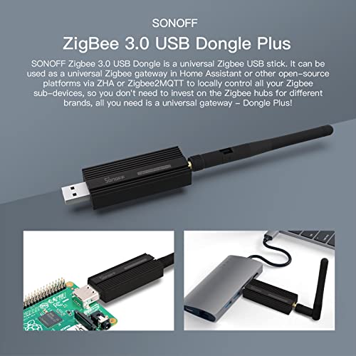 SONOFF Zigbee 3.0 USB Dongle Plus,Zigbee Gateway TI CC2652P + CP2102N Zigbee USB Stick,Zigbee Hub für ZHA in Home Assistant or Zigbee2MQTT,Open HAB etc. thumbnail 2