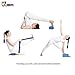 JBM Yoga Block Plus Strap with Metal D-Ring Yoga Brick Cork Yoga Block 6 Colors - High Density EVA Foam Yoga Block to Support and Deepen Poses, Lightweight, Odor-Resistant