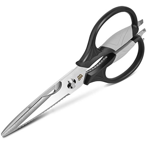 Kitchen Scissors Come-apart Kitchen Shears Heavy-duty Cooking Scissors Multipurpose for Cutting Chicken Meat Poultry Vegetables Herbs Turkey Spatchcock - Thumbnail 7