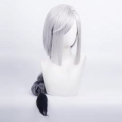 Long Silver Anime Wig Genshin Impact Shen He