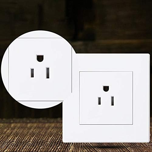 VT BigHome 86X86mm US Standard Power Wall Socket White Panel 125V 15A Electric Socket Wall Power Outlet Panel US Plug P5