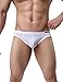 Ekouaer Men Briefs Underwear Ice Silk Wide Waistband Triangle Bikini Briefs 3 Pack