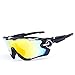 F-sport 2016 Newest Outdoor Sports Fashion Sunglasses.Great For Cycling Driving Hiking Skiing or Fishing.Changeable Lenses and Unbreakable High strength(New Black)