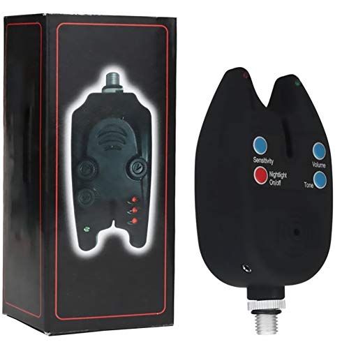 Elektronischer Angelköderalarm mit Sound Lichtanzeige Fisch Bissanzeiger für Angelrute Rutenschnur Schwarz – Bild 8