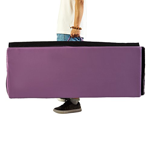 ZENOVA Gymnastics Mats for Tumbling 4'x6' Folding Exercise Mat 4 Panel Lightweight Gym Floor Mats for Workout and Exercise