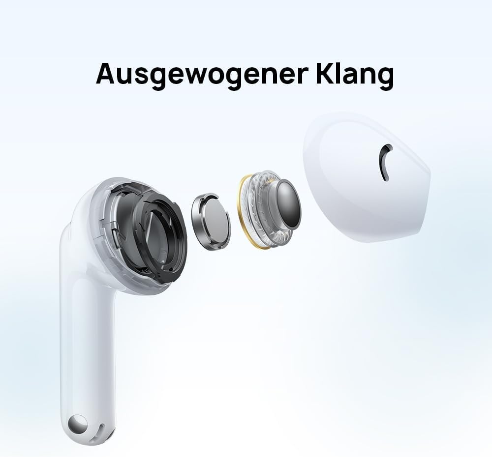 HUAWEI FreeBuds SE 2 Kabellos Kopfhörer, Bis zu 40 Stunden Akkulaufzeit, Leicht und komfortabel, Ausgewogener Klang, Wasserdichtigkeit, keramisch weiß 6