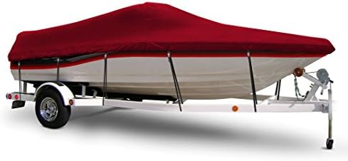 WINDSTORM by Eevelle Boat Covers for V Hull Runabout, 28-Feet 6-Inch Length up to 102-Inch Width Outboard, Burgundy
