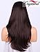 K'ryssma Burgundy Wig with Dark Root Synthetic Wigs for Women Long Straight Natural Looking Dark Red Wig with Side Part