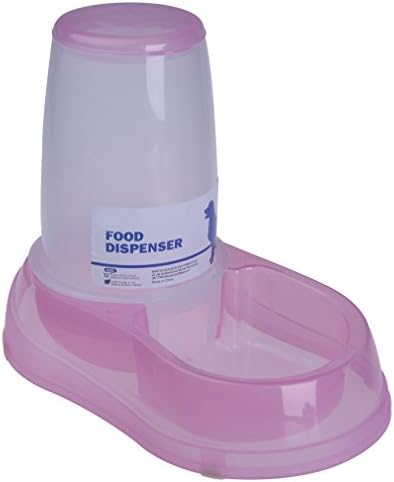 Qpet Pet Food Feeders and Waterers - Size : S , Pink, 11.42"x6.69"x9.06"