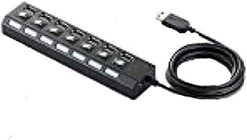7 Port ON/OFF Switch Switcher USB 2.0 HUB Hi-Speed Laptop PC #26 black