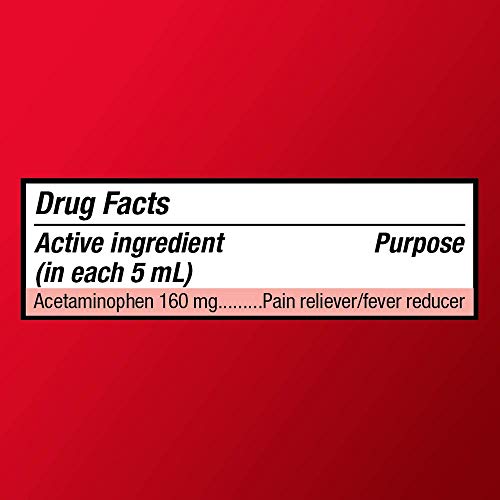Amazon Basic Care Acetaminophen Children's Pain Reliever Oral Suspension Liquid, 4 Oz