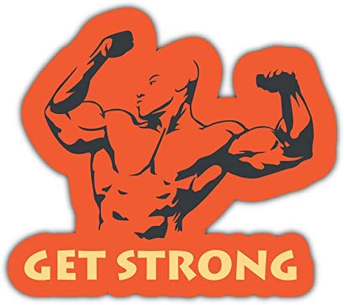 Get Strong Gym Bumper Sticker Vinyl Art Decal for Car Truck Van Window Bike Laptop