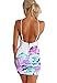 Gasion Women Slim Summer Floral Print Gallus Sleeveless Backless Dress (X-Large, White)