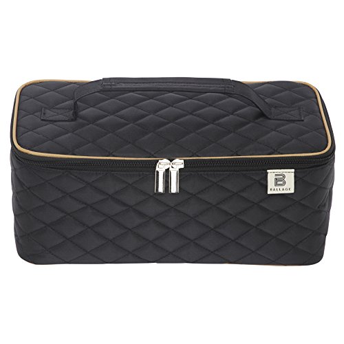 black quilted makeup bolsa