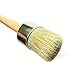 Chalk Paint Wax Brush 2 in 1 | Round Brush for Furniture Cabinets Dressers Home Decor | Wax brush chalk paint Annie Sloan Quality at a better price | Soft Clear Wax Brush pure bristles