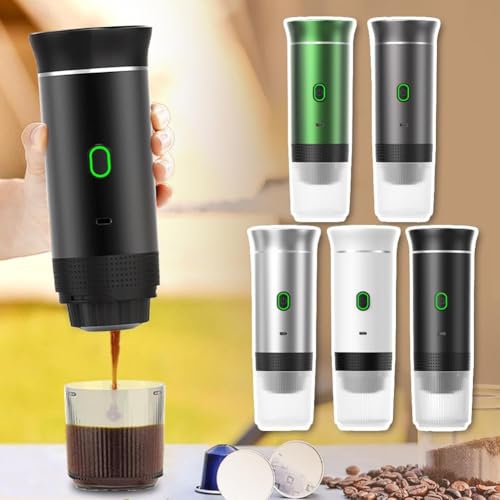NIUB Portable Coffee Maker Espresso Machine for Travel Nano Car Coffee Maker Compatible with Ground Coffee & Capsule for RV, Hiking Camping Office, Travel Espresso Make