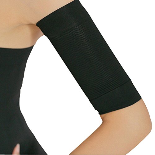 Healifty 1 Pair of slimming arm sleeve shaper arm wrap wear for burn fat weight loss for women lady girl (black)