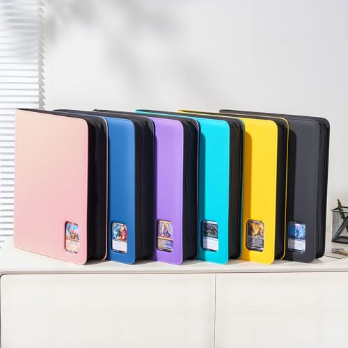ProCase Top Loader Binder for Cards, Holds 324 Toploaders with 9 Pockets, Toploader Storage for Trading or Sports Cards, Compatible with TCG, MTG in 3"x4" Toploaders -Black